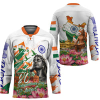 India 80th Independence Day Hockey Jersey Ashoka Chakra Lotus Landmarks Shiva