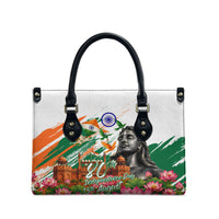 India 80th Independence Day Leather Bag Ashoka Chakra Lotus Landmarks Shiva