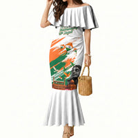 India 80th Independence Day Mermaid Dress Ashoka Chakra Lotus Landmarks Shiva