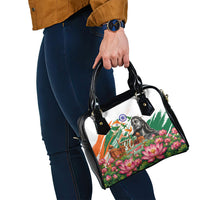 India 80th Independence Day Shoulder Handbag Ashoka Chakra Lotus Landmarks Shiva
