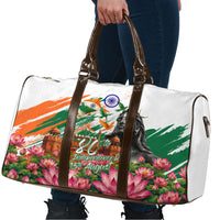 India 80th Independence Day Travel Bag Ashoka Chakra Lotus Landmarks Shiva