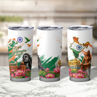 India 80th Independence Day Tumbler Cup Ashoka Chakra Lotus Landmarks Shiva