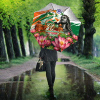 India 80th Independence Day Umbrella Ashoka Chakra Lotus Landmarks Shiva