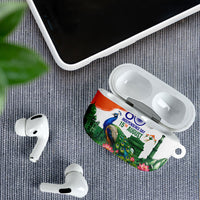 India 80th Independence Day AirPods Case India Gate Peacock Lotus Heritage Landmarks