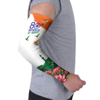 India 80th Independence Day Arm Sleeves India Gate Peacock Lotus Heritage Landmarks