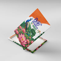 India 80th Independence Day Canvas Wall Art India Gate Peacock Lotus Heritage Landmarks