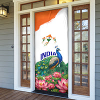India 80th Independence Day Door Cover India Gate Peacock Lotus Heritage Landmarks