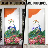 India 80th Independence Day Door Cover India Gate Peacock Lotus Heritage Landmarks