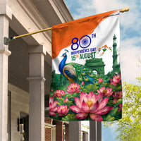 India 80th Independence Day Garden Flag India Gate Peacock Lotus Heritage Landmarks