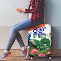 India 80th Independence Day Luggage Cover India Gate Peacock Lotus Heritage Landmarks