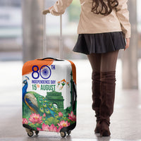India 80th Independence Day Luggage Cover India Gate Peacock Lotus Heritage Landmarks