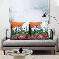 India 80th Independence Day Pillow Cover India Gate Peacock Lotus Heritage Landmarks