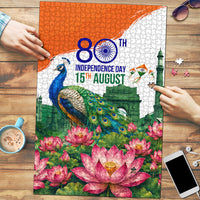India 80th Independence Day Puzzle India Gate Peacock Lotus Heritage Landmarks