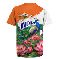 India 80th Independence Day Rugby Jersey India Gate Peacock Lotus Heritage Landmarks