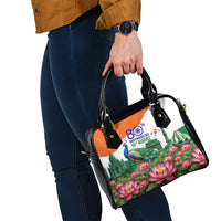 India 80th Independence Day Shoulder Handbag India Gate Peacock Lotus Heritage Landmarks