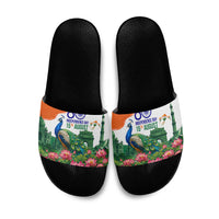 India 80th Independence Day Slide Sandals India Gate Peacock Lotus Heritage Landmarks