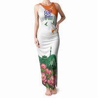 India 80th Independence Day Tank Maxi Dress India Gate Peacock Lotus Heritage Landmarks