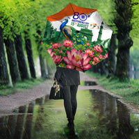 India 80th Independence Day Umbrella India Gate Peacock Lotus Heritage Landmarks