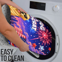 Golden Retriever My Dog Is A Democrat Bathroom Set Patriotic Statue Of Liberty Fireworks