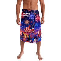 Golden Retriever My Dog Is A Democrat Lavalava Patriotic Statue Of Liberty Fireworks
