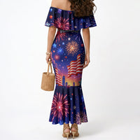 Golden Retriever My Dog Is A Democrat Mermaid Dress Patriotic Statue Of Liberty Fireworks