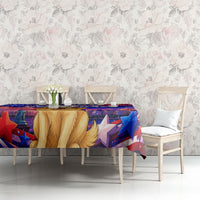 Golden Retriever My Dog Is A Democrat Tablecloth Patriotic Statue Of Liberty Fireworks