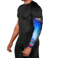 My Dog Is A Democrat Arm Sleeves Golden Retriever Patriotic American Flag Graphic