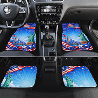 My Dog Is A Democrat Car Mats Golden Retriever Patriotic American Flag Graphic