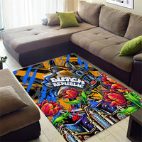 Amsterdam Dutch Republic Netherlands Area Rug Urban Graffiti Patriotic Landmark Tulips