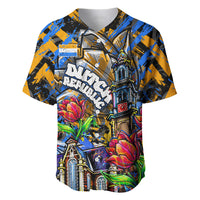 Amsterdam Dutch Republic Netherlands Baseball Jersey Urban Graffiti Patriotic Landmark Tulips