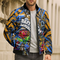 Amsterdam Dutch Republic Netherlands Bomber Puffer Jacket Urban Graffiti Patriotic Landmark Tulips