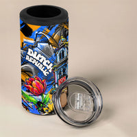 Amsterdam Dutch Republic Netherlands 4 in 1 Can Cooler Tumbler Urban Graffiti Patriotic Landmark Tulips