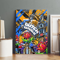 Amsterdam Dutch Republic Netherlands Canvas Wall Art Urban Graffiti Patriotic Landmark Tulips
