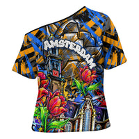 Amsterdam Dutch Republic Netherlands Cross Shoulder Shirt Urban Graffiti Patriotic Landmark Tulips