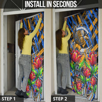 Amsterdam Dutch Republic Netherlands Door Cover Urban Graffiti Patriotic Landmark Tulips