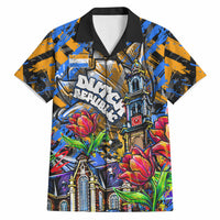 Amsterdam Dutch Republic Netherlands Hawaiian Shirt Urban Graffiti Patriotic Landmark Tulips