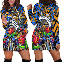 Amsterdam Dutch Republic Netherlands Hoodie Dress Urban Graffiti Patriotic Landmark Tulips