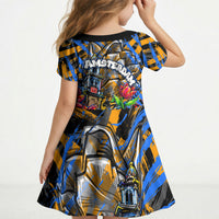Amsterdam Dutch Republic Netherlands Kid Short Sleeve Dress Urban Graffiti Patriotic Landmark Tulips