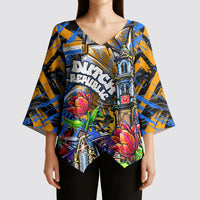 Amsterdam Dutch Republic Netherlands Kimono Sleeve Blouse Urban Graffiti Patriotic Landmark Tulips