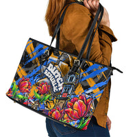 Amsterdam Dutch Republic Netherlands Leather Tote Bag Urban Graffiti Patriotic Landmark Tulips