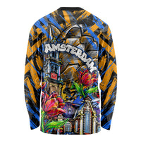 Amsterdam Dutch Republic Netherlands Long Sleeve Shirt Urban Graffiti Patriotic Landmark Tulips
