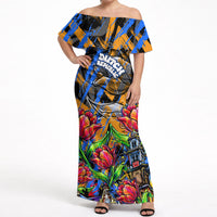 Amsterdam Dutch Republic Netherlands Off Shoulder Maxi Dress Urban Graffiti Patriotic Landmark Tulips