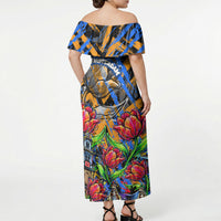 Amsterdam Dutch Republic Netherlands Off Shoulder Maxi Dress Urban Graffiti Patriotic Landmark Tulips