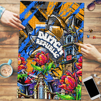 Amsterdam Dutch Republic Netherlands Puzzle Urban Graffiti Patriotic Landmark Tulips