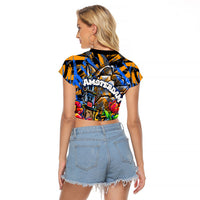 Amsterdam Dutch Republic Netherlands Raglan Cropped T Shirt Urban Graffiti Patriotic Landmark Tulips
