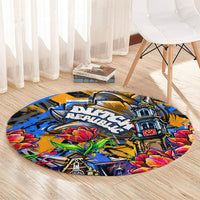 Amsterdam Dutch Republic Netherlands Round Carpet Urban Graffiti Patriotic Landmark Tulips