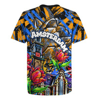 Amsterdam Dutch Republic Netherlands Rugby Jersey Urban Graffiti Patriotic Landmark Tulips