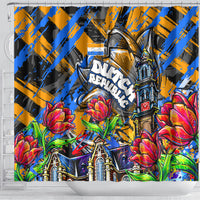 Amsterdam Dutch Republic Netherlands Shower Curtain Urban Graffiti Patriotic Landmark Tulips
