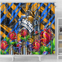 Amsterdam Dutch Republic Netherlands Shower Curtain Urban Graffiti Patriotic Landmark Tulips