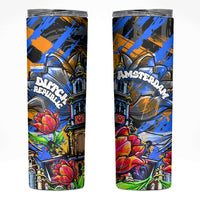 Amsterdam Dutch Republic Netherlands Skinny Tumbler Urban Graffiti Patriotic Landmark Tulips